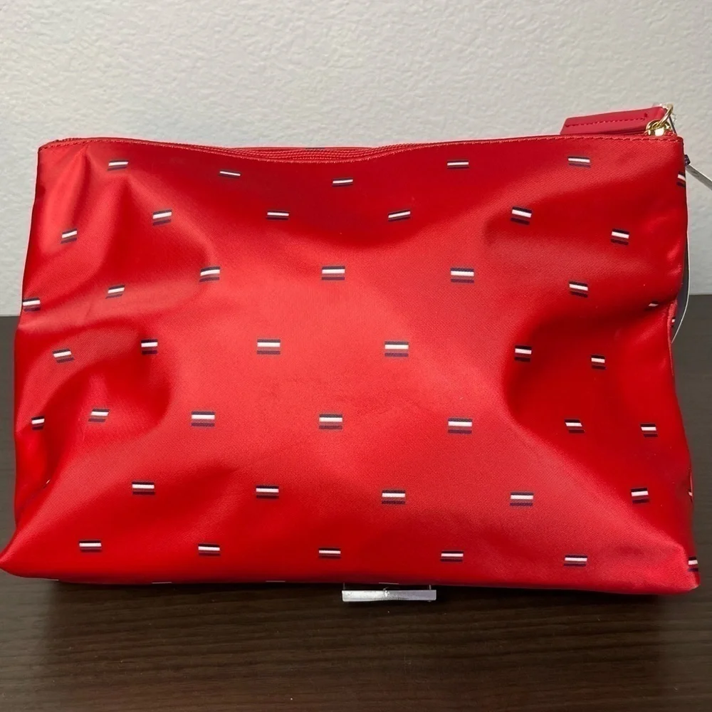 Tommy Hilfiger Red Large Red Cosmetic Bag Pouch (LV15)